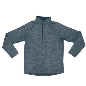 Under Armour Men’s HeatGear Quarter-Zip Pullover Gray Medium Long Sleeve Collar